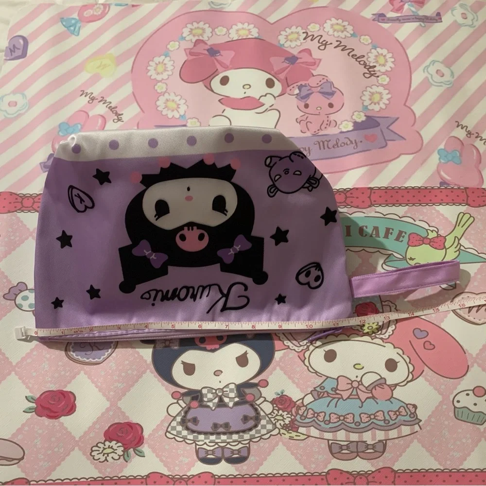 Kuromi Purple Lightweight Zip Bag with Wrist Strap